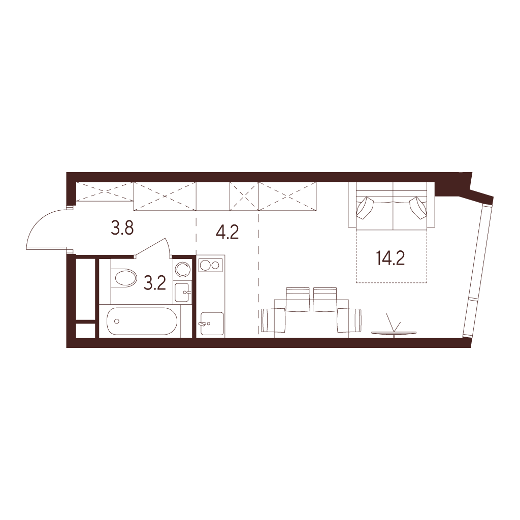 Квартира-студия в ЖК INDY TOWERS (Инди Тауэрз)