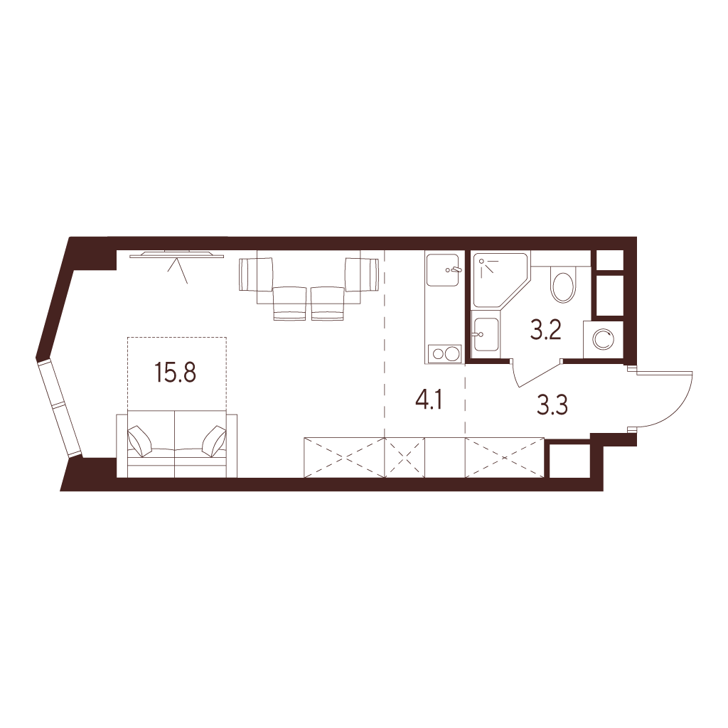 Квартира-студия в ЖК INDY TOWERS (Инди Тауэрз)
