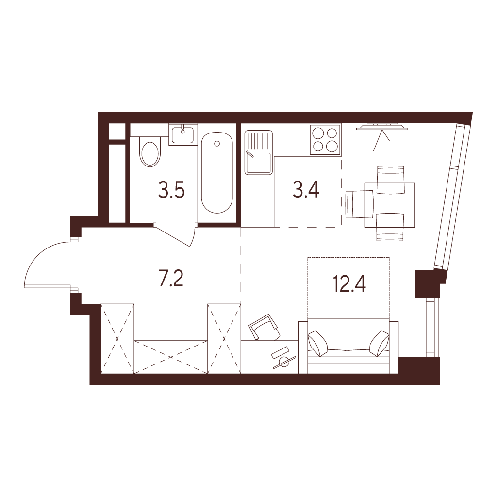 Квартира-студия в ЖК INDY TOWERS (Инди Тауэрз)