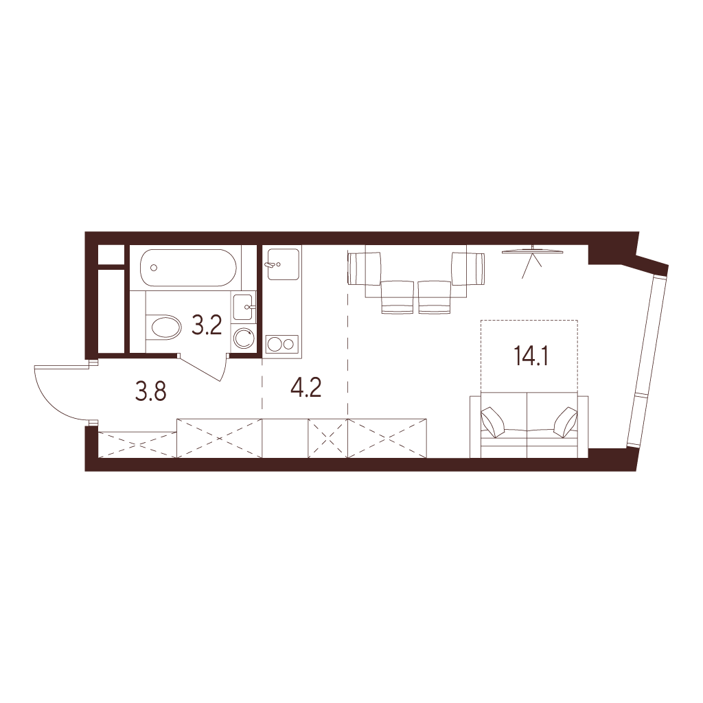 Квартира-студия в ЖК INDY TOWERS (Инди Тауэрз)