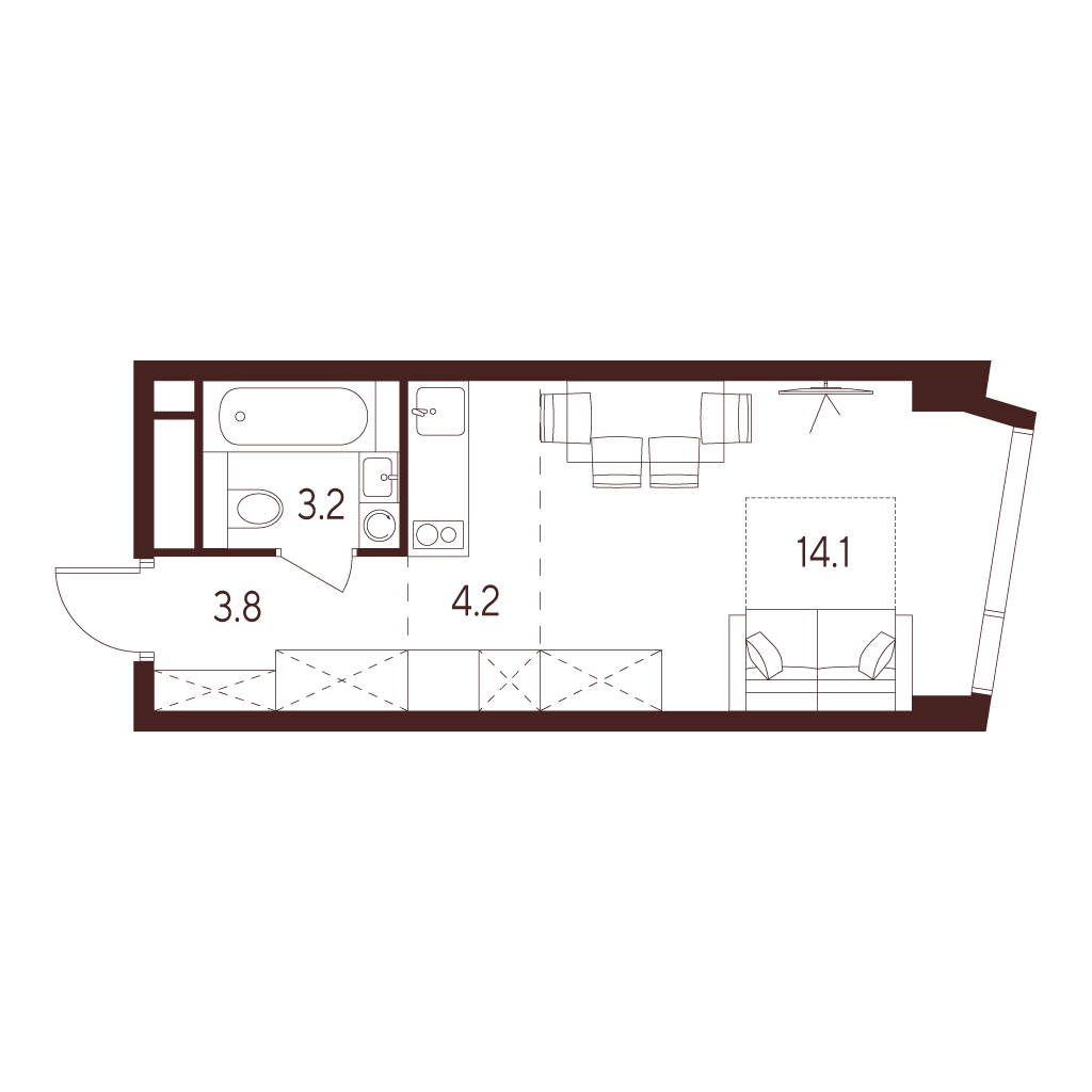 Квартира-студия в ЖК INDY TOWERS (Инди Тауэрз)