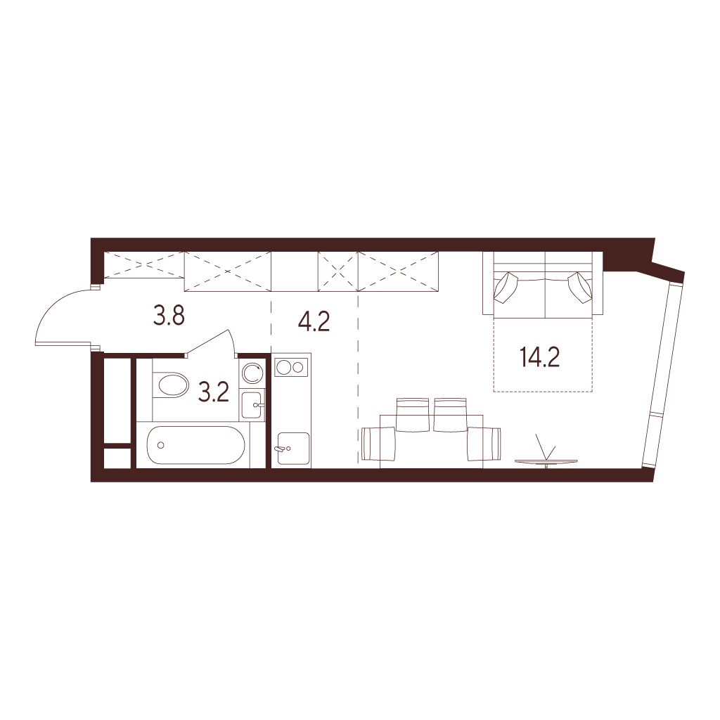 Квартира-студия в ЖК INDY TOWERS (Инди Тауэрз)